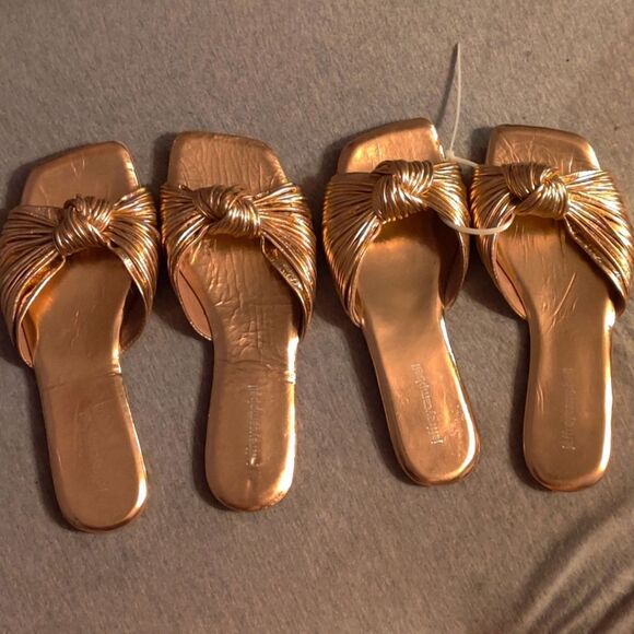 New Jeffrey Campbell Knaughty-3 Black Knotted Slip-On Flat Slide Mule Sandle 7 - Picture 5 of 6